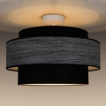 Nadgradni luster GRACE 1xE27/60W/230V crno/sivo