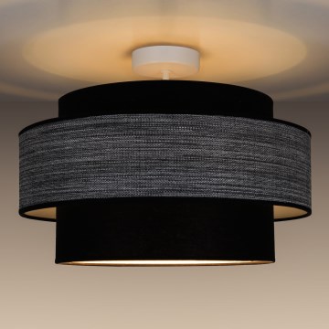 Nadgradni luster GRACE 1xE27/60W/230V crno/sivo