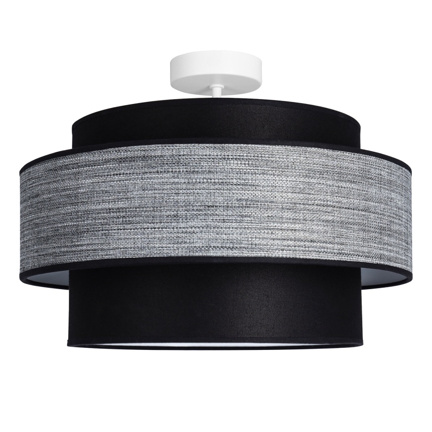 Nadgradni luster GRACE 1xE27/60W/230V crno/sivo