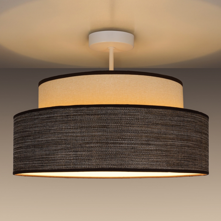 Nadgradni luster GRACE 1xE27/60W/230V kremasta/braon