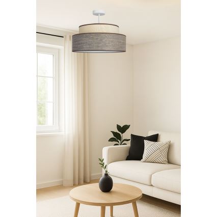 Nadgradni luster GRACE 1xE27/60W/230V kremasta/braon