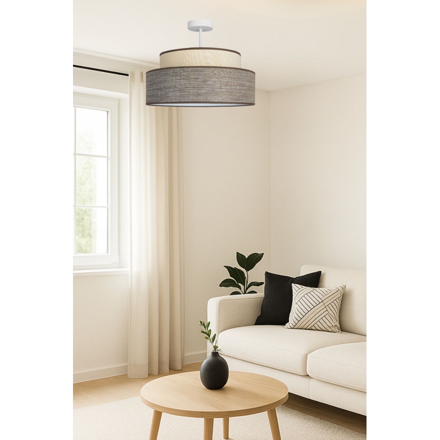 Nadgradni luster GRACE 1xE27/60W/230V kremasta/braon