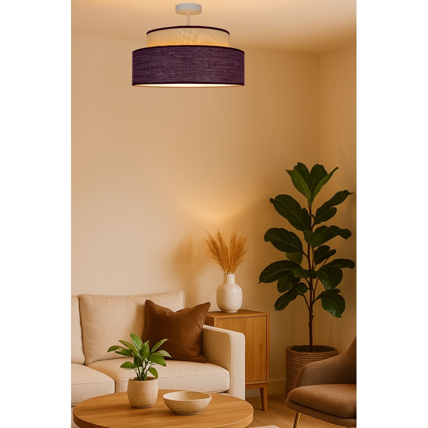 Nadgradni luster GRACE 1xE27/60W/230V kremasta/braon