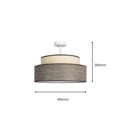 Nadgradni luster GRACE 1xE27/60W/230V kremasta/braon