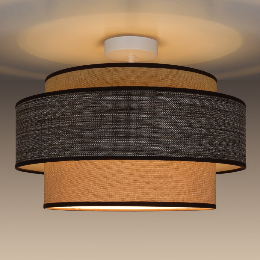 Nadgradni luster GRACE 1xE27/60W/230V kremasta/braon