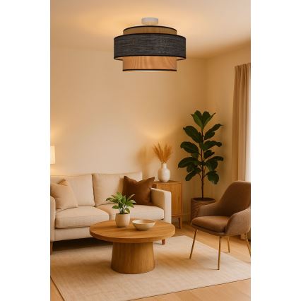 Nadgradni luster GRACE 1xE27/60W/230V kremasta/braon