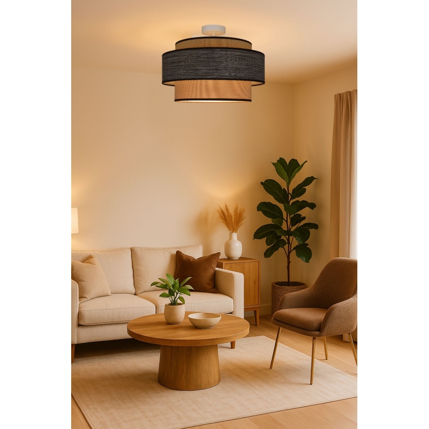 Nadgradni luster GRACE 1xE27/60W/230V kremasta/braon