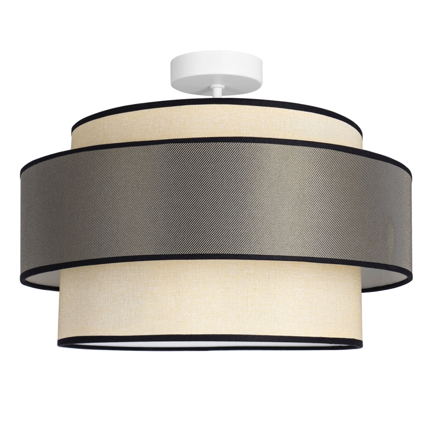 Nadgradni luster GRACE 1xE27/60W/230V kremasta/sivo