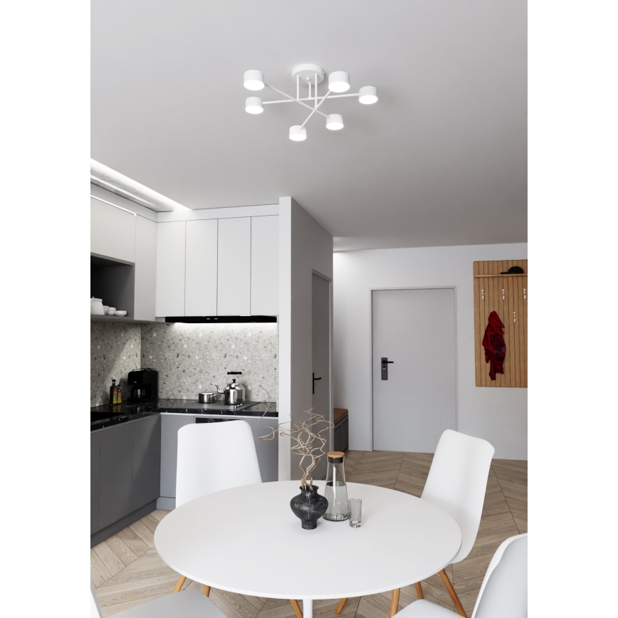 Nadgradni luster HALO 6xGX53/8W/230V bela