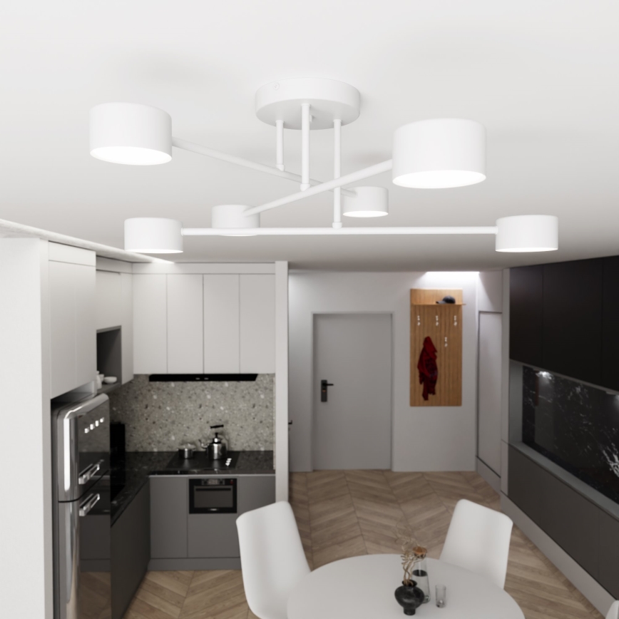 Nadgradni luster HALO 6xGX53/8W/230V bela
