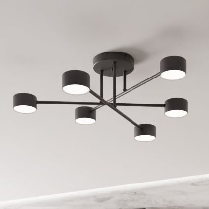 Nadgradni luster HALO 6xGX53/8W/230V crno