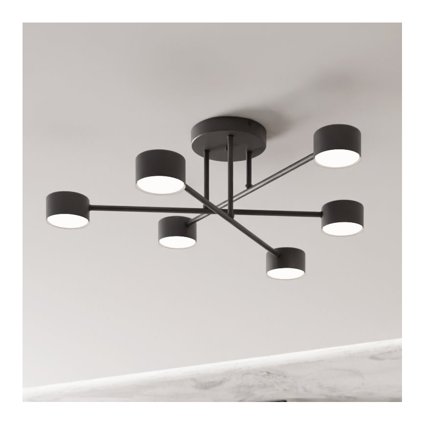 Nadgradni luster HALO 6xGX53/8W/230V crno