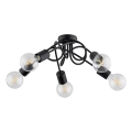 Nadgradni luster INTER 5xE27/15W/230V crno