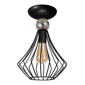 Nadgradni luster JEWEL 1xE27/60W/230V crno