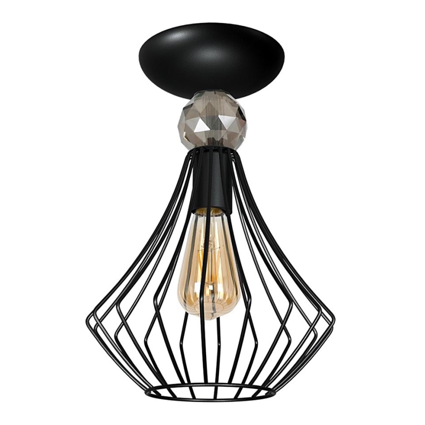 Nadgradni luster JEWEL 1xE27/60W/230V crno