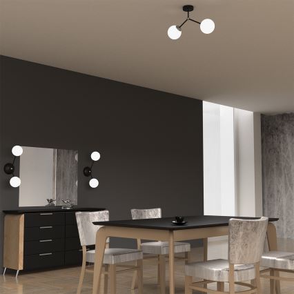 Nadgradni luster JOY 2xE14/40W/230V crno/sjajni krom
