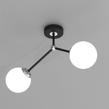 Nadgradni luster JOY 2xE14/40W/230V crno/sjajni krom