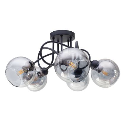 Nadgradni luster LATIL 5xE27/60W/230V crno