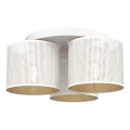 Nadgradni luster LOFT SHADE 3xE27/60W/230V bela/zlatna