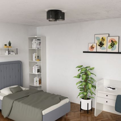 Nadgradni luster LOFT SHADE 3xE27/60W/230V crno