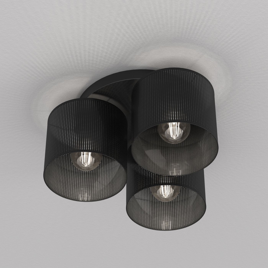 Nadgradni luster LOFT SHADE 3xE27/60W/230V crno
