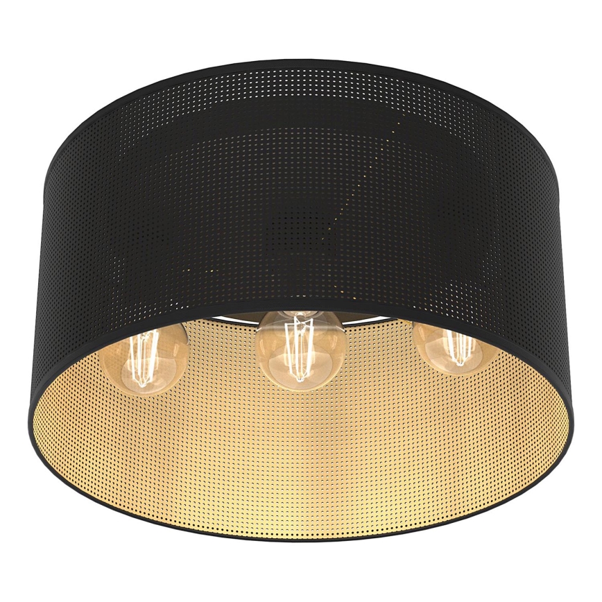 Nadgradni luster LOFT SHADE 3xE27/60W/230V crno/zlatna