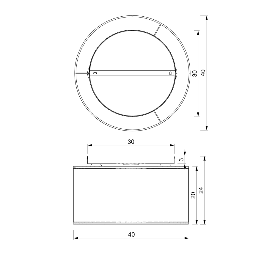 Nadgradni luster LOFT SHADE 3xE27/60W/230V crno/zlatna