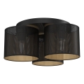 Nadgradni luster LOFT SHADE 3xE27/60W/230V crno/zlatna