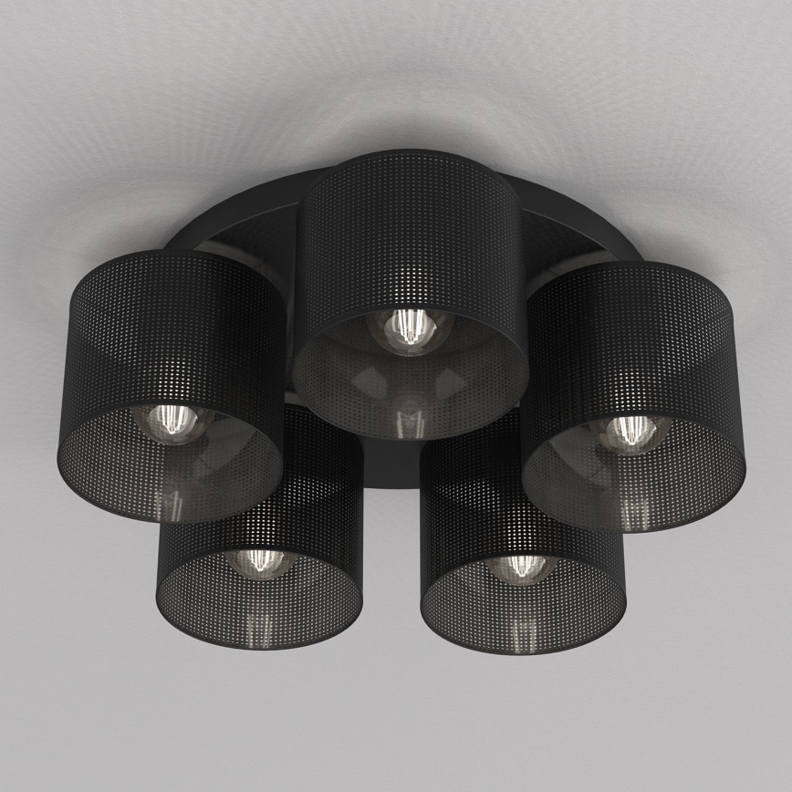 Nadgradni luster LOFT SHADE 5xE27/60W/230V crno