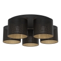 Nadgradni luster LOFT SHADE 5xE27/60W/230V crno/zlatna