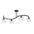 Nadgradni luster LUCEA 4xE27/15W/230V crno/prozirna