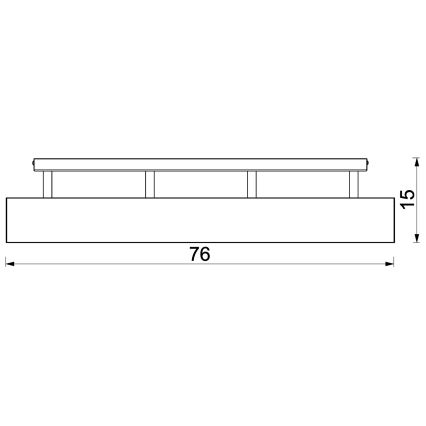 Nadgradni luster MAISON 4xGU10/8W/230V braon/hrast