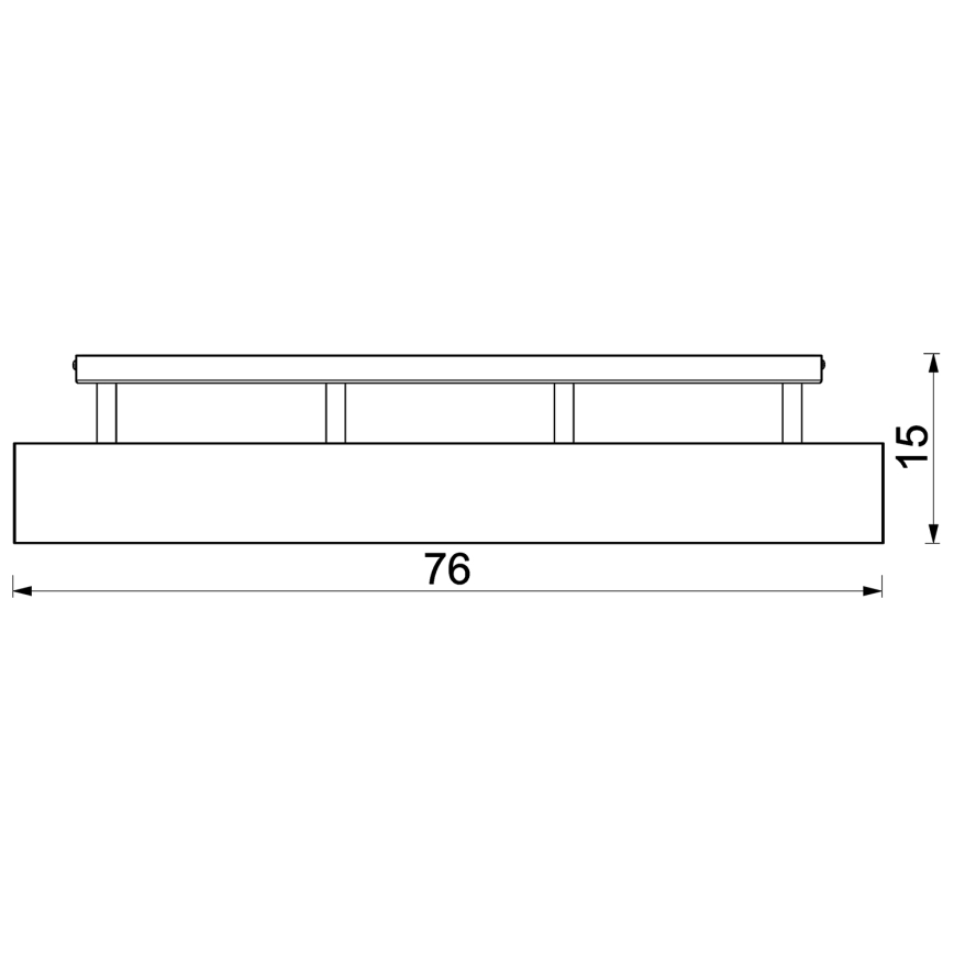 Nadgradni luster MAISON 4xGU10/8W/230V braon/hrast