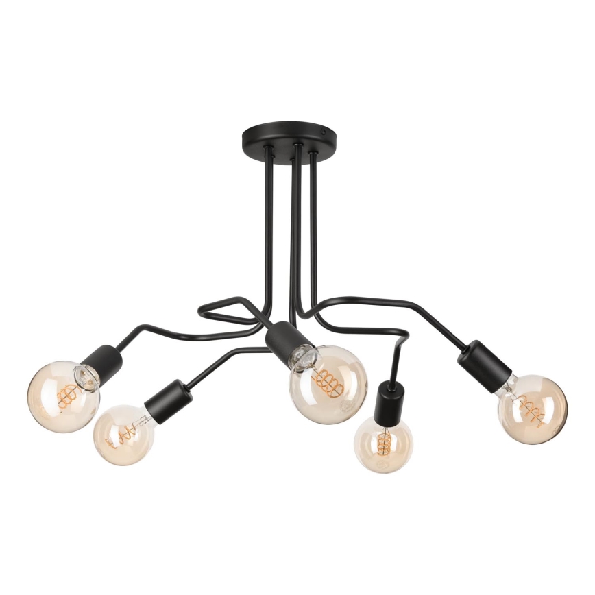 Nadgradni luster MATYLDA 5xE27/60W/230V crno