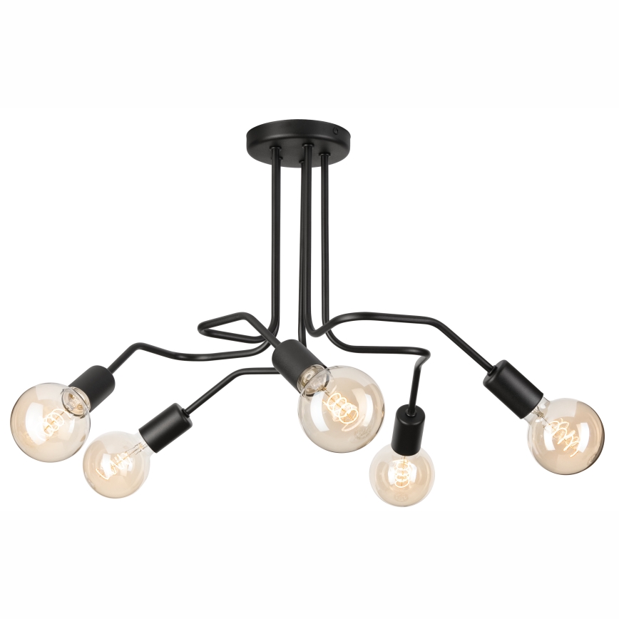 Nadgradni luster MATYLDA 5xE27/60W/230V crno