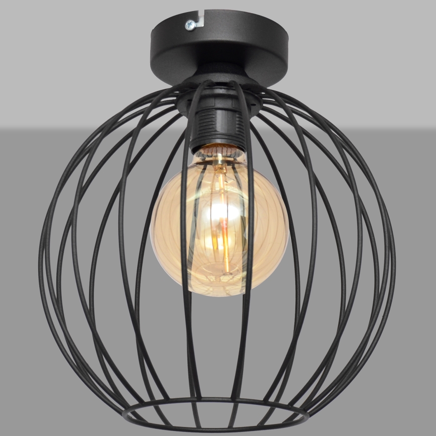 Nadgradni luster MERCURE 1xE27/15W/230V pr. 24 cm crno