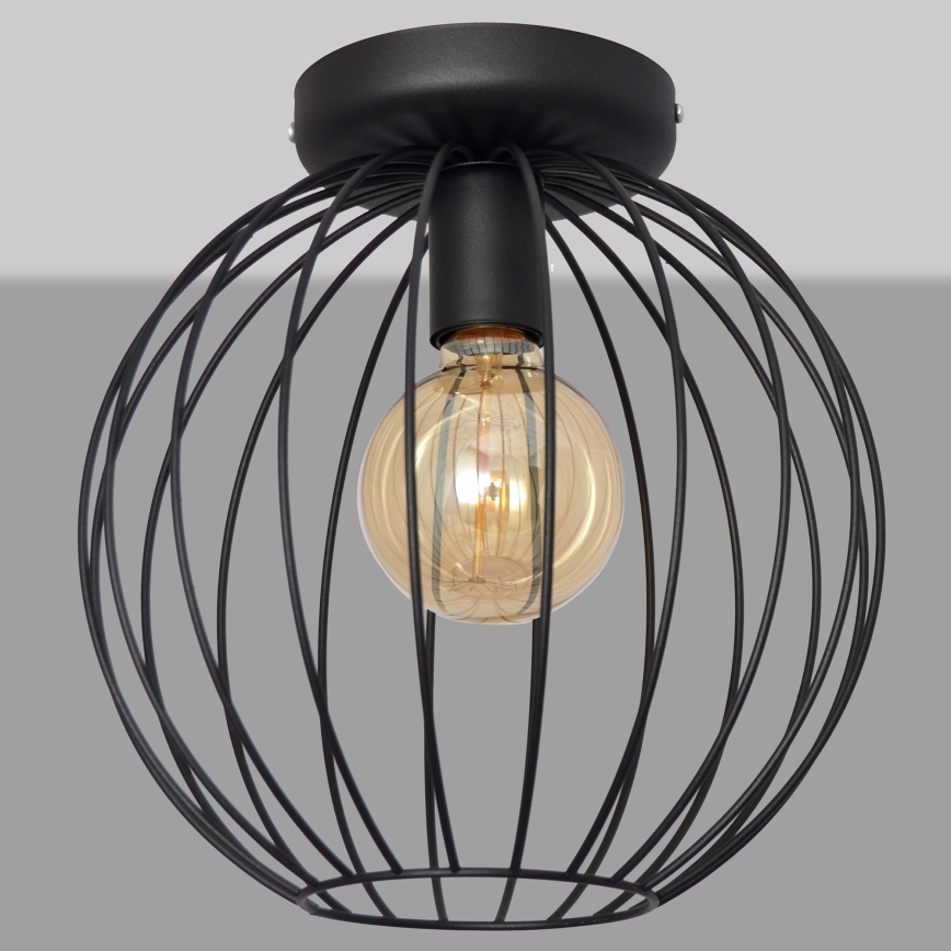 Nadgradni luster MERCURE 1xE27/15W/230V pr. 30 cm crno