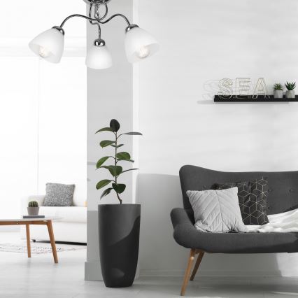 Nadgradni luster MIRANDA 3xE27/60W/230V sjajni krom