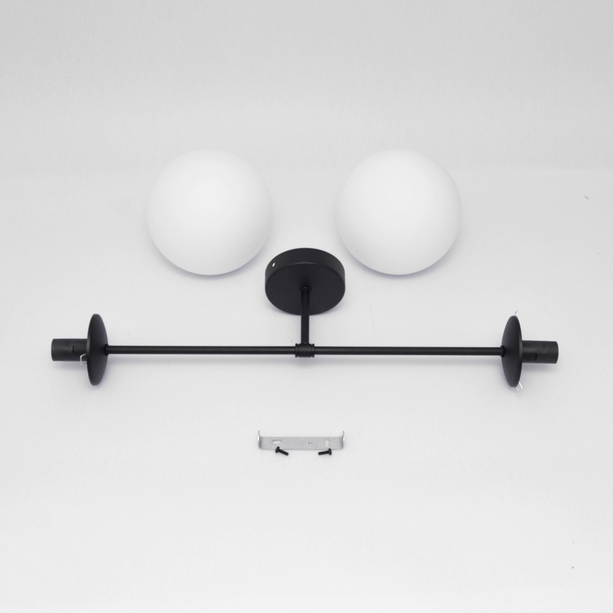 Nadgradni luster MOON 2xE27/15W/230V crno