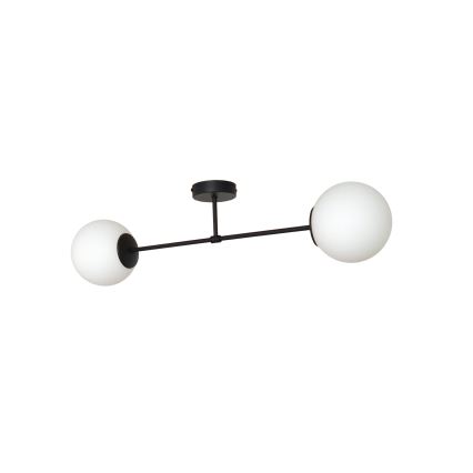 Nadgradni luster MOON 2xE27/15W/230V crno