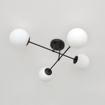 Nadgradni luster MOON 4xE27/15W/230V crno