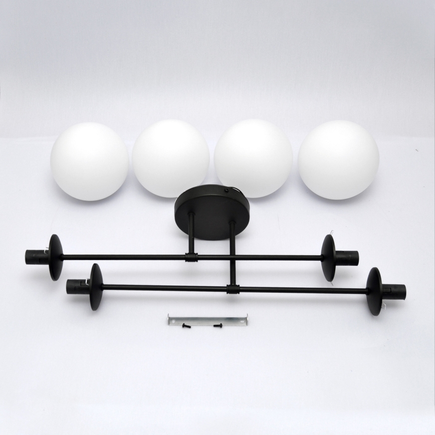 Nadgradni luster MOON 4xE27/15W/230V crno