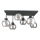 Nadgradni luster NESSA 6xE27/60W/230V crno/prozirna