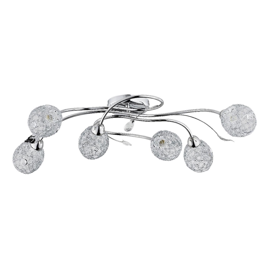 Nadgradni luster ORLEAN 6xE14/10W/230V sjajni krom