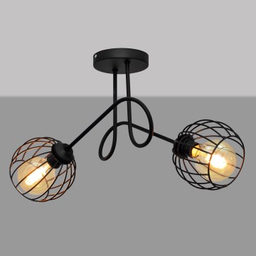 Nadgradni luster OXFORD 2xE27/15W/230V crno
