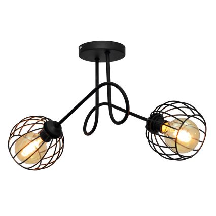 Nadgradni luster OXFORD 2xE27/15W/230V crno