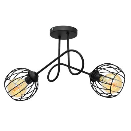 Nadgradni luster OXFORD 2xE27/15W/230V crno