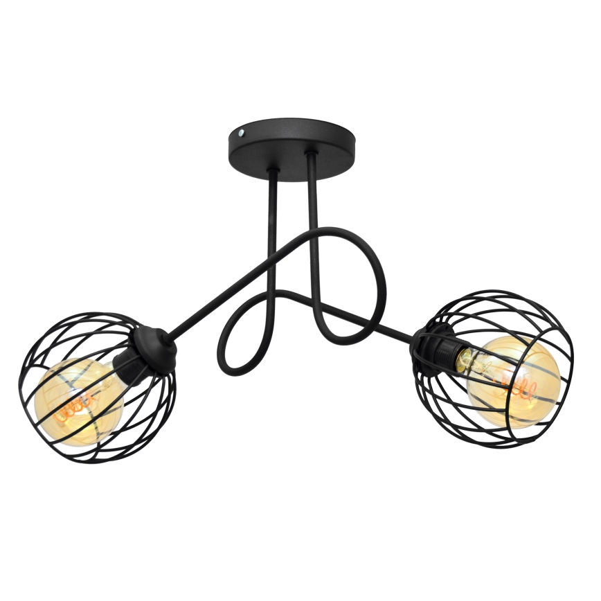 Nadgradni luster OXFORD 2xE27/15W/230V crno