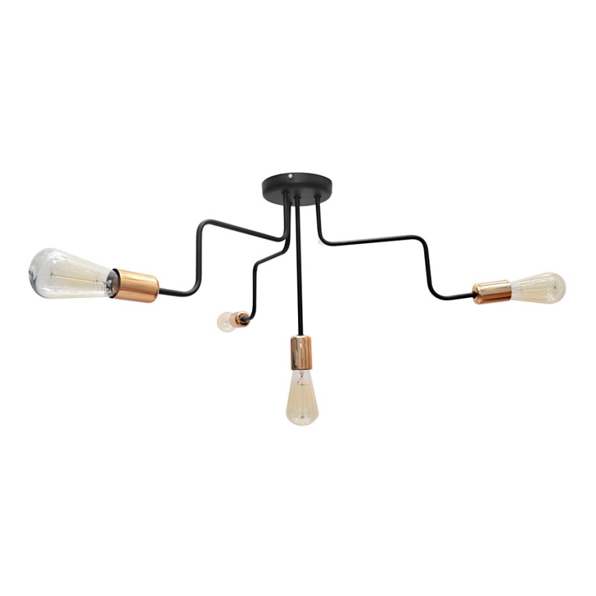 Nadgradni luster OXFORD 4xE27/15W/230V crno
