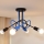 Nadgradni luster OXFORD 4xE27/15W/230V crno/plava